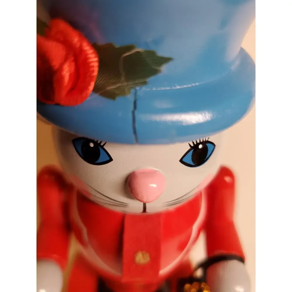 Wooden Nutcracker Mouse Figurine - 7.5